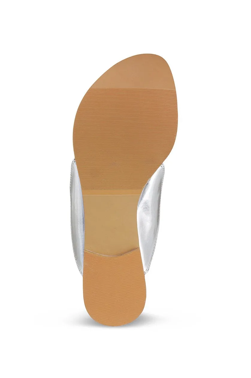Crystal K Flats Silver