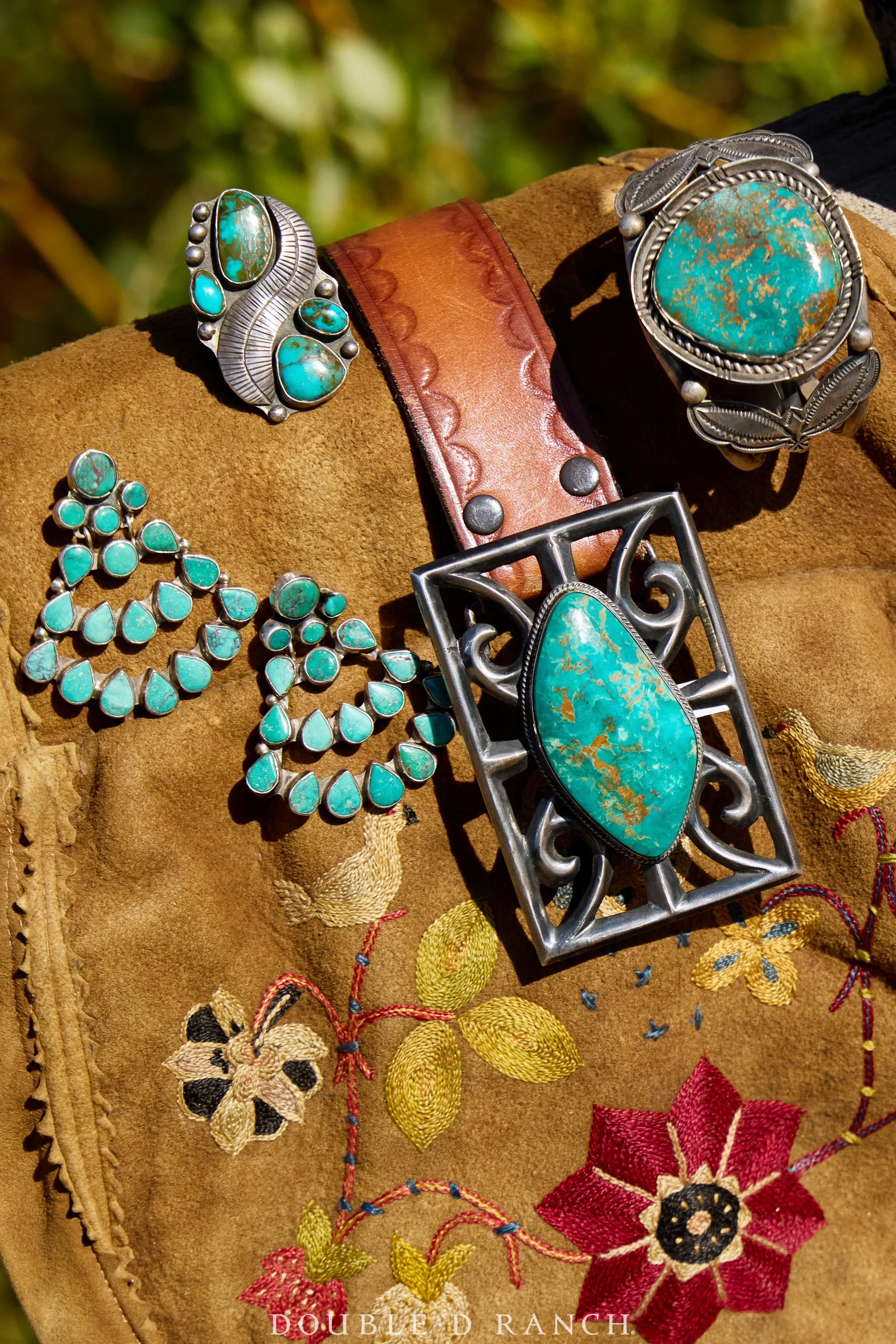 Cuff, Natural Stone, Turquoise, Mary Morgan Hallmark, Vintage, 3753