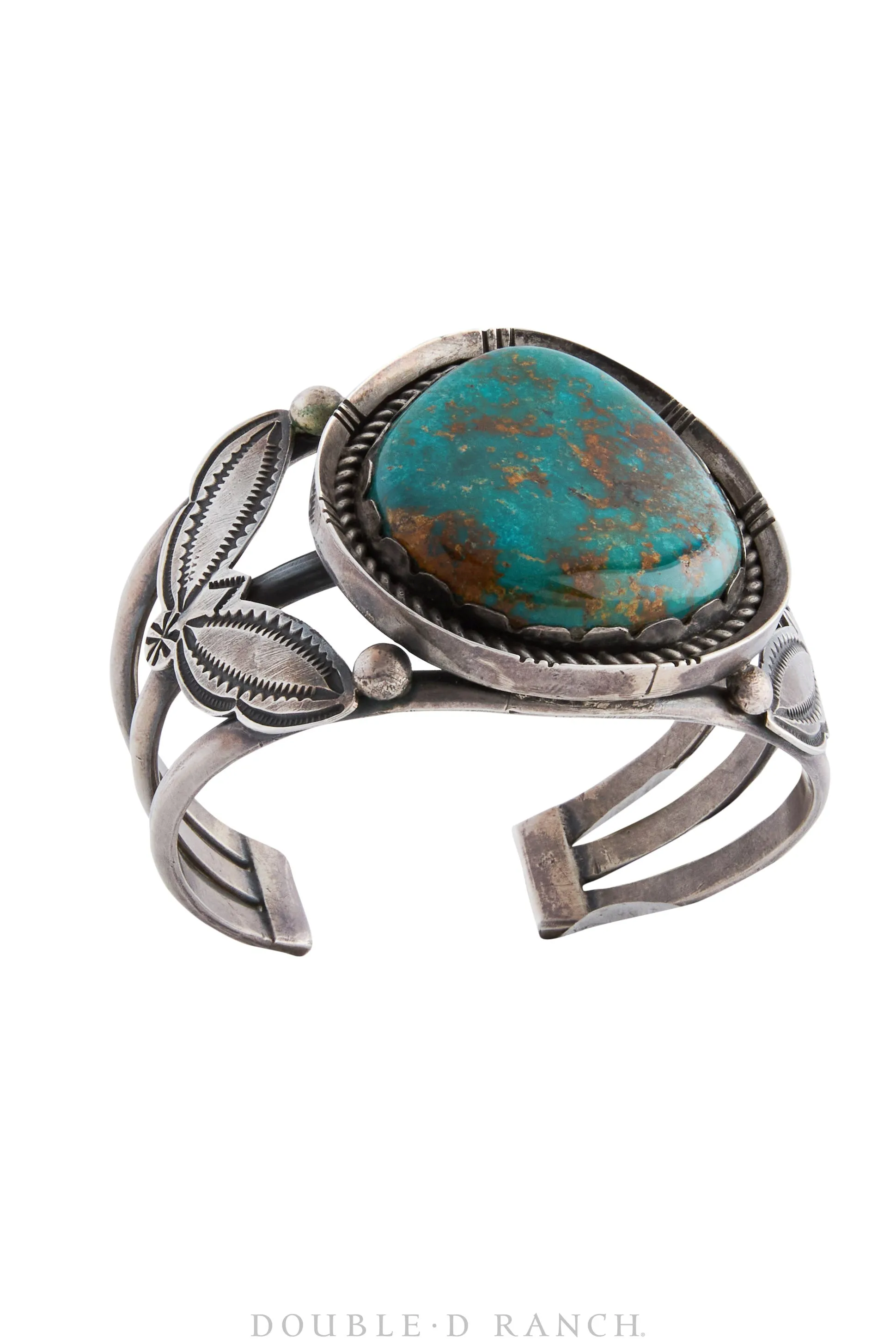Cuff, Natural Stone, Turquoise, Mary Morgan Hallmark, Vintage, 3753