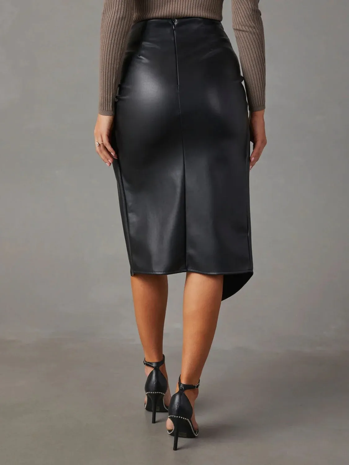 Cut Open High Waist Skirt