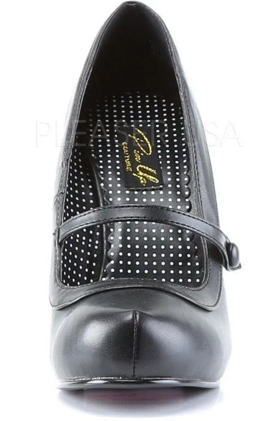 CUTIEPIE-02 Pump  | Black Faux Leather