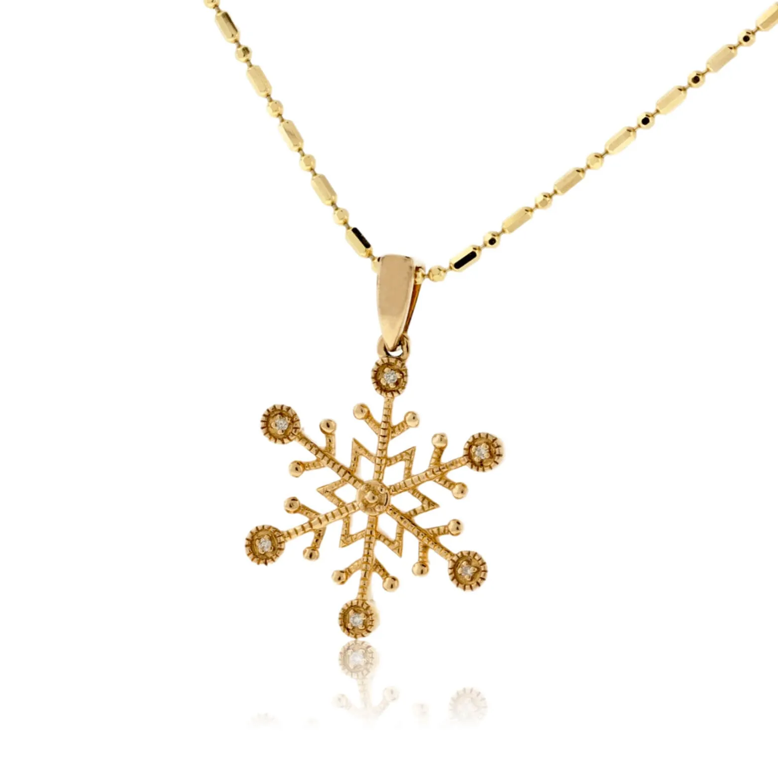 Dainty Diamond Snowflake Pendant