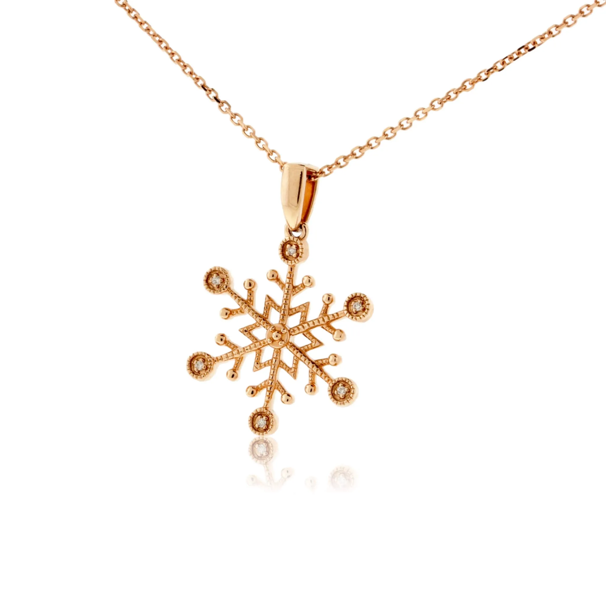 Dainty Diamond Snowflake Pendant