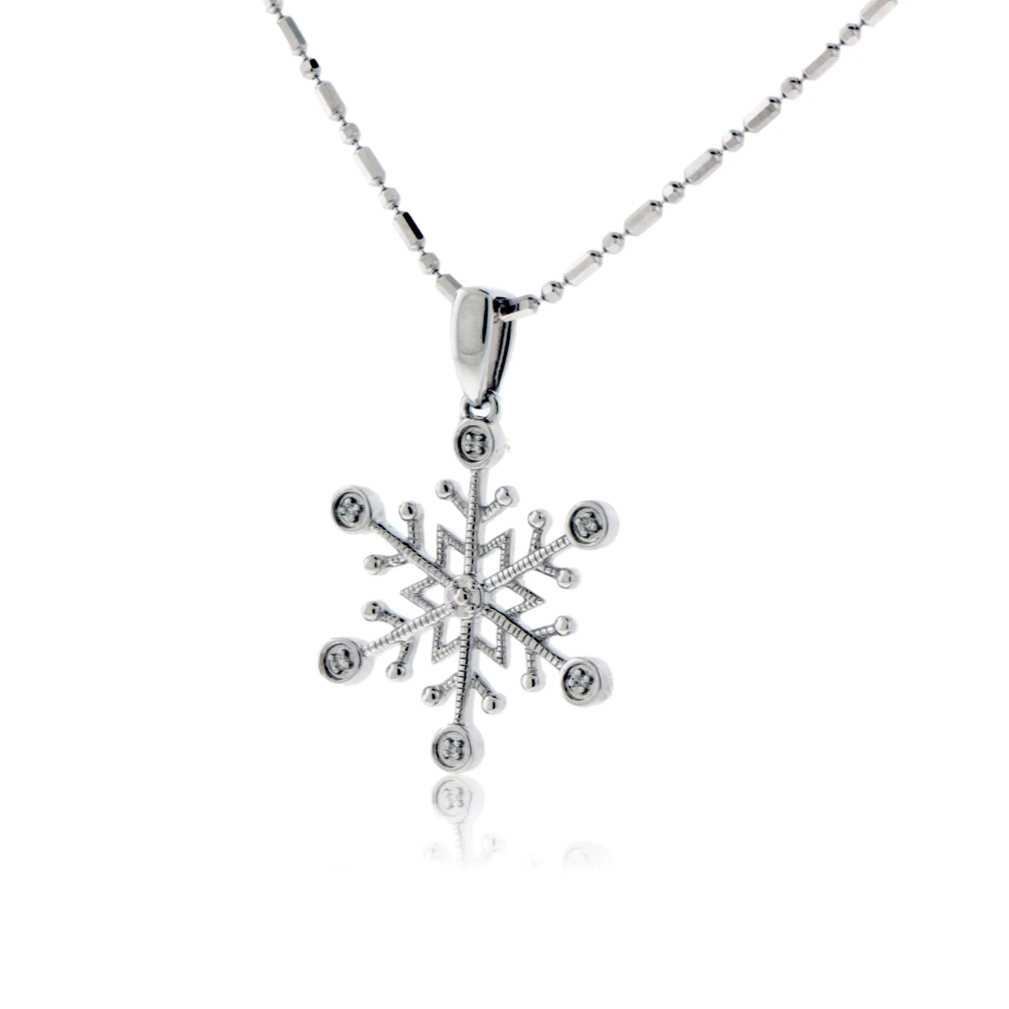 Dainty Diamond Snowflake Pendant