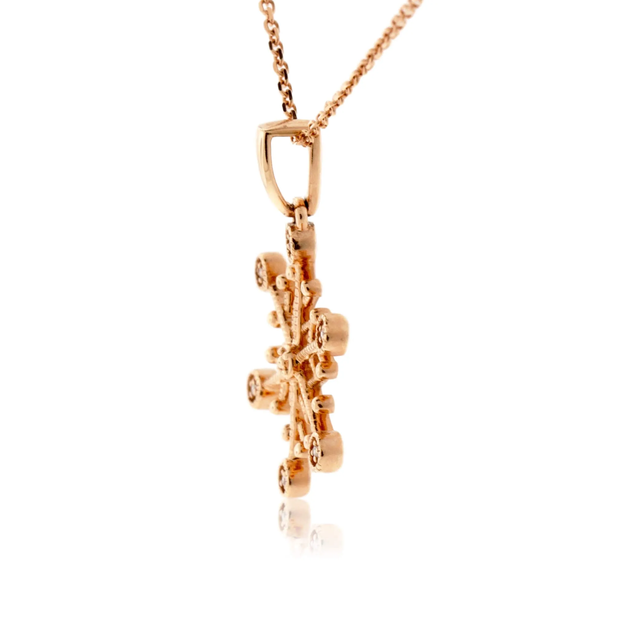Dainty Diamond Snowflake Pendant