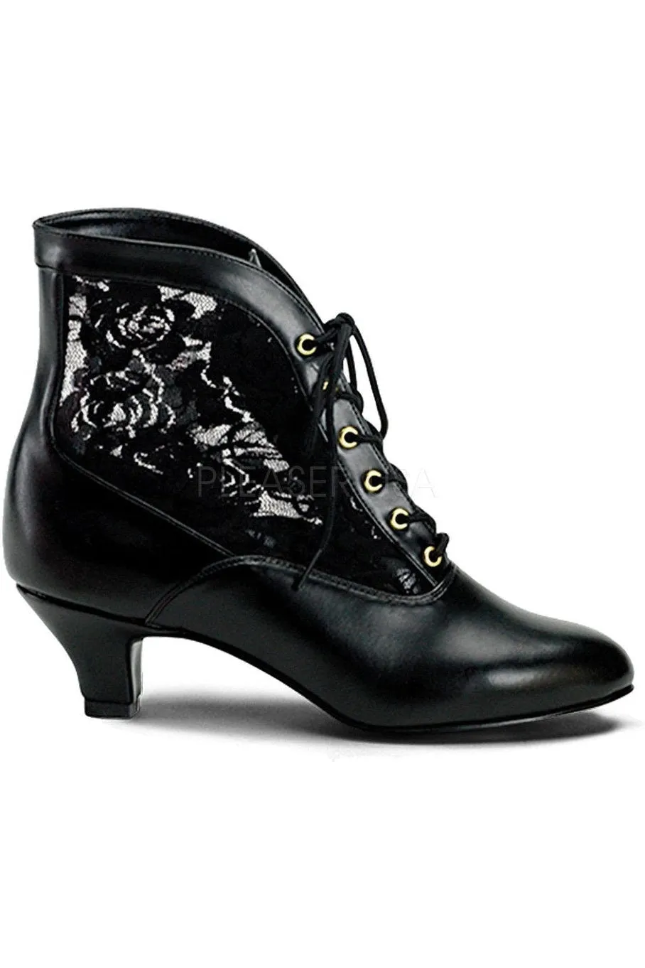 DAME-05 Ankle Boot | Black Lace