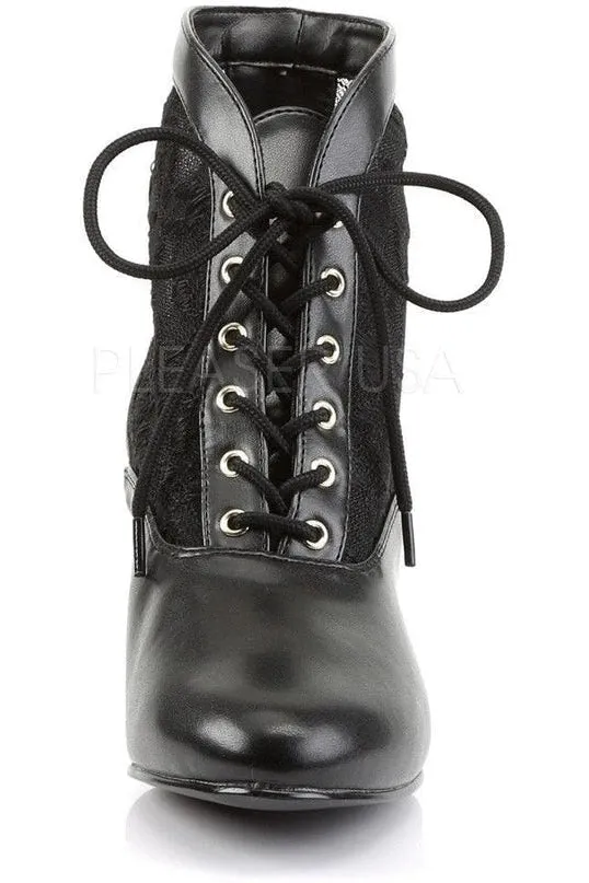 DAME-05 Ankle Boot | Black Lace