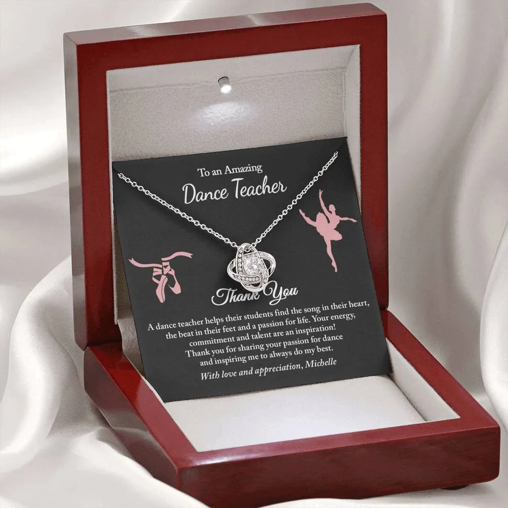 Dance Teacher Gifts, Gift for Ballet Teacher, Ballet Teacher Gift Jewelry with Card, Dance Recital Gift for Teacher