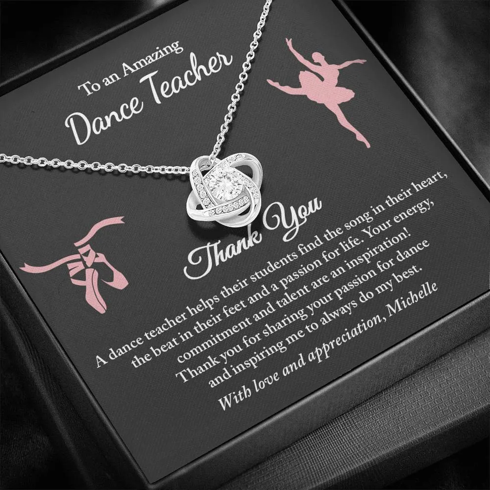 Dance Teacher Gifts, Gift for Ballet Teacher, Ballet Teacher Gift Jewelry with Card, Dance Recital Gift for Teacher
