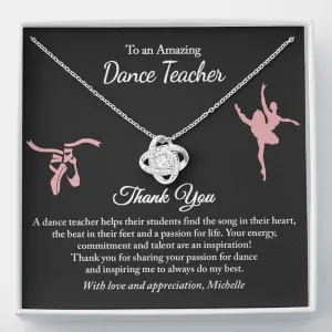 Dance Teacher Gifts, Gift for Ballet Teacher, Ballet Teacher Gift Jewelry with Card, Dance Recital Gift for Teacher