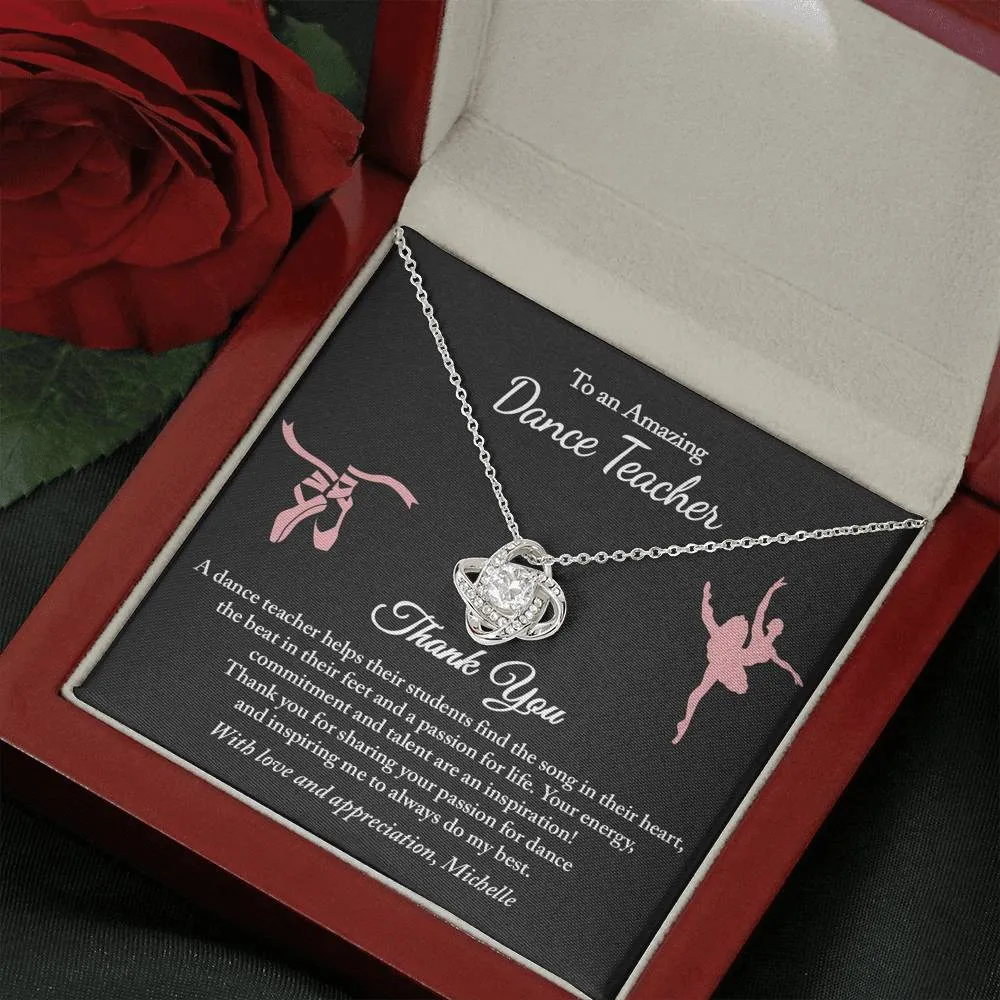 Dance Teacher Gifts, Gift for Ballet Teacher, Ballet Teacher Gift Jewelry with Card, Dance Recital Gift for Teacher