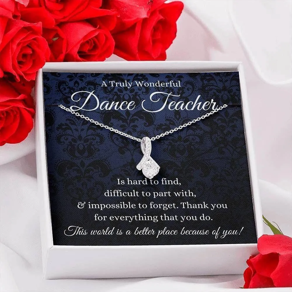 Dance Teacher Necklace, Gifts For Ballet Teacher Necklace