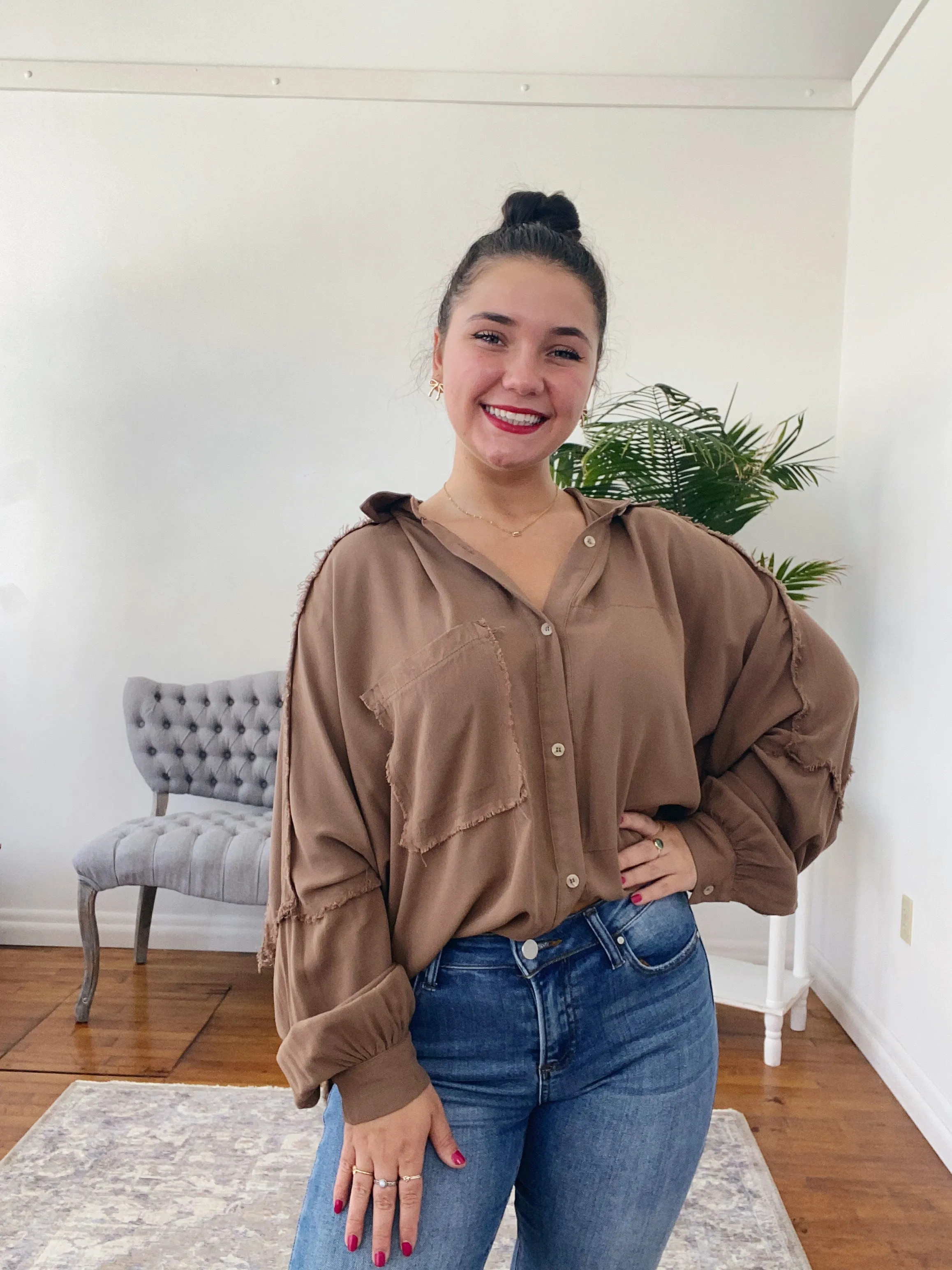 Delilah Oversized Button-Down Shirt FINAL SALE