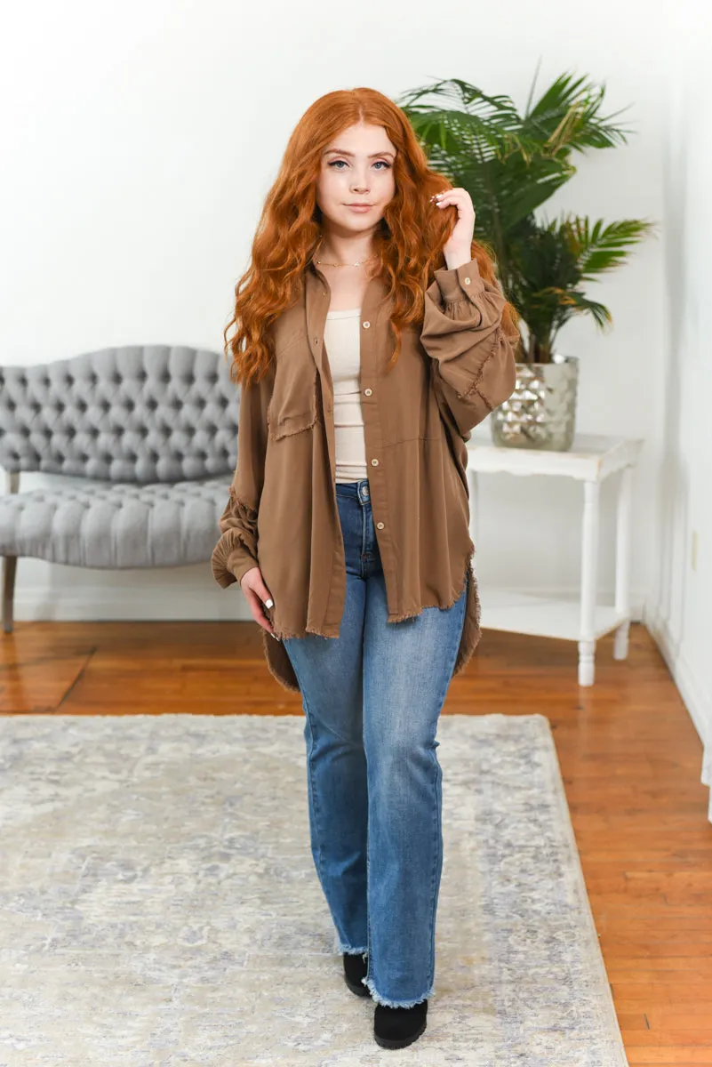 Delilah Oversized Button-Down Shirt FINAL SALE