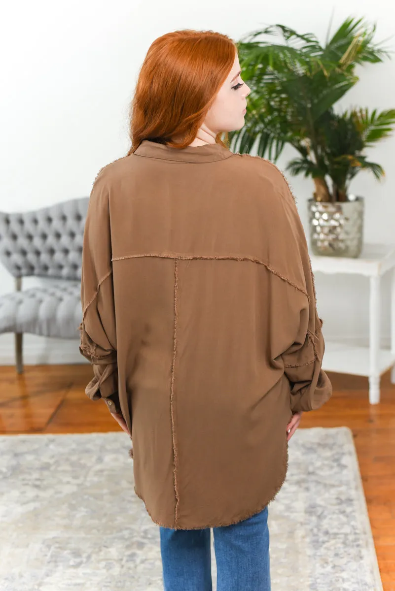 Delilah Oversized Button-Down Shirt FINAL SALE