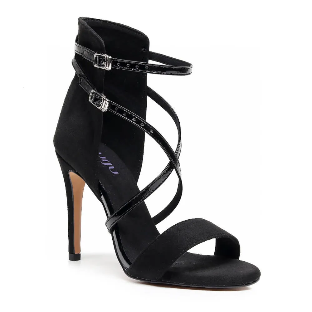 Desnudate - Black Patent and Vegan Suede - Street Sole