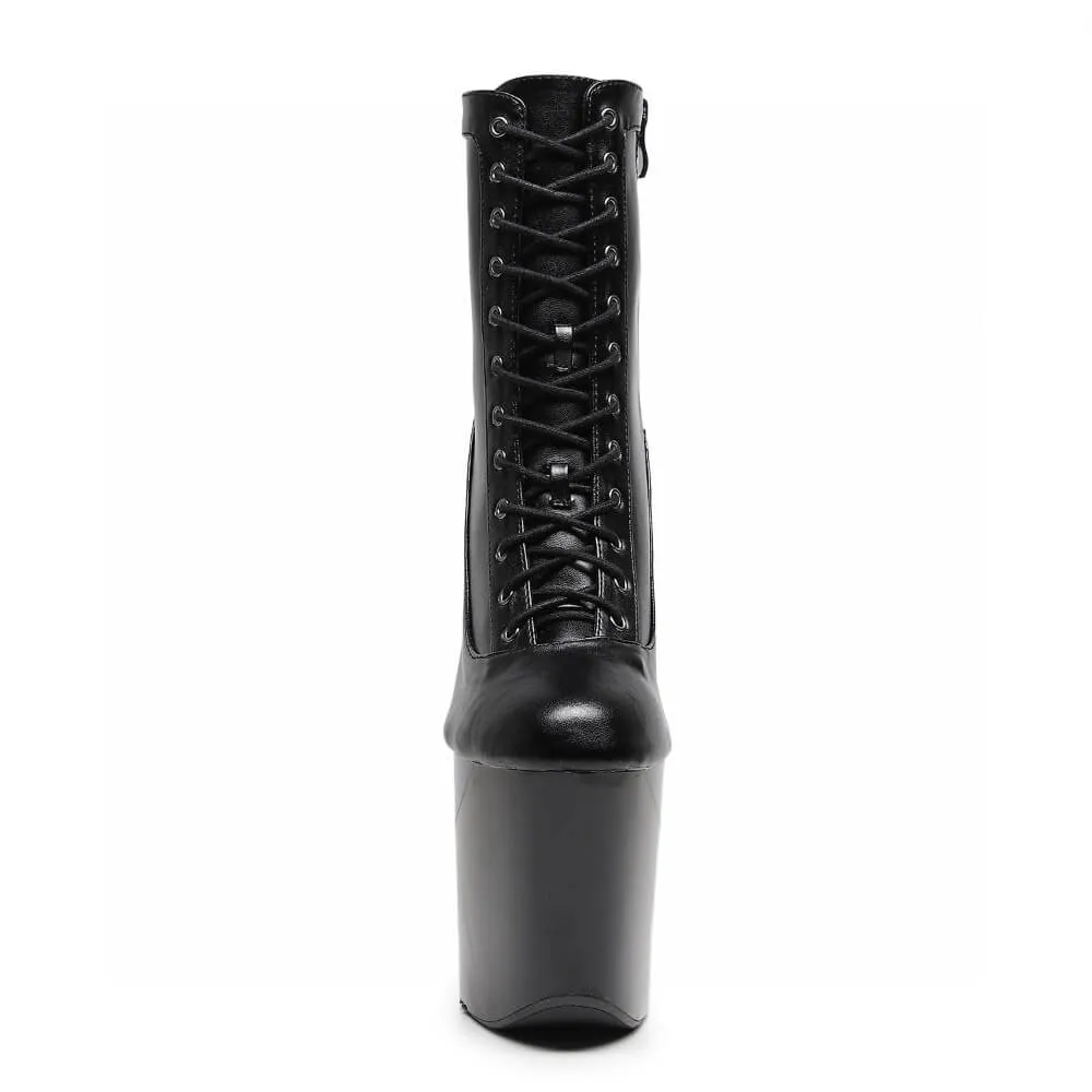 Devon - Black Vegan Leather - Street Sole