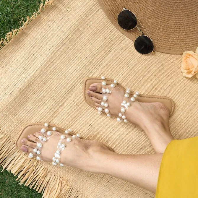 Double crossed pearl flats