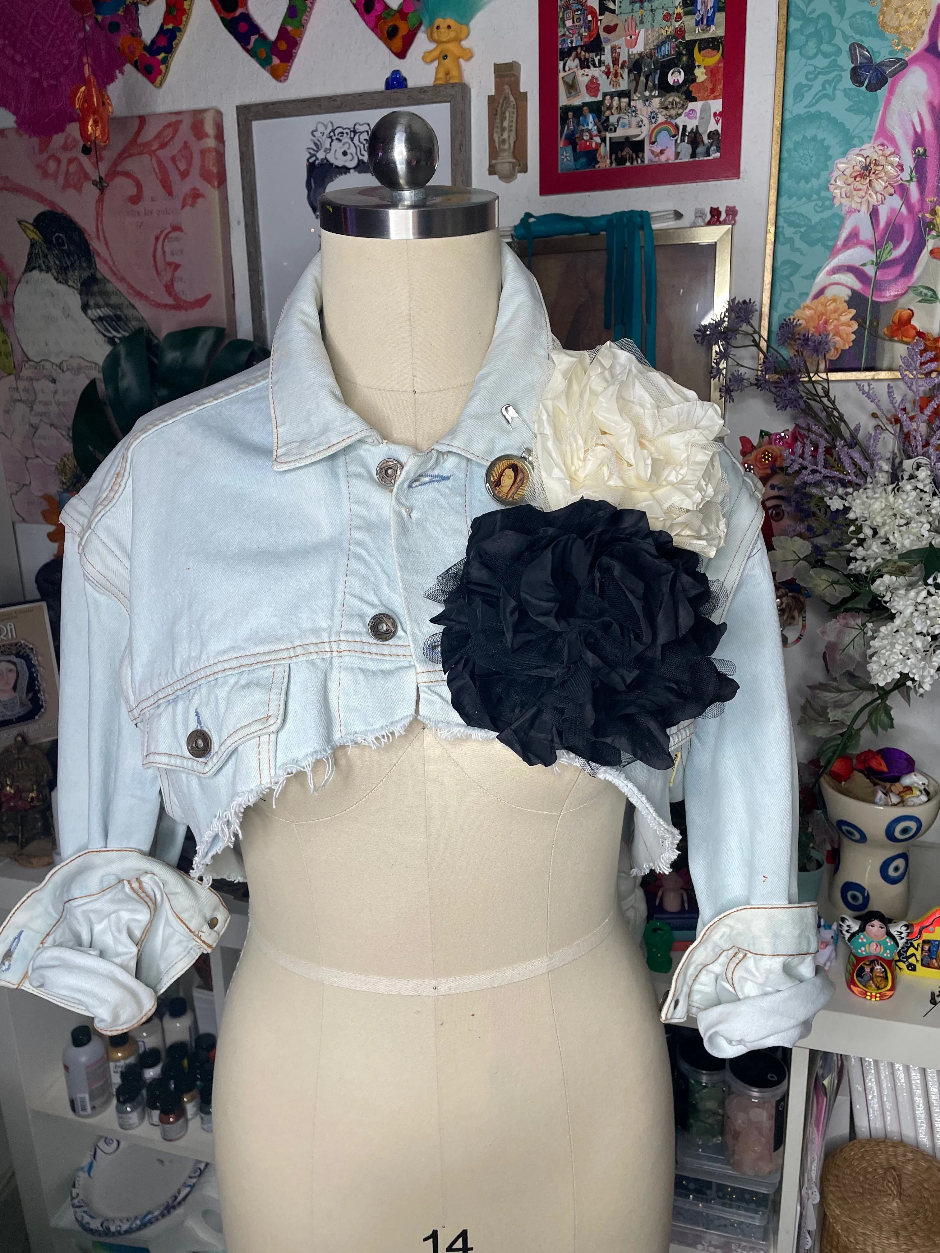 Dreaming Mary blessed torero  Denim Jacket.
