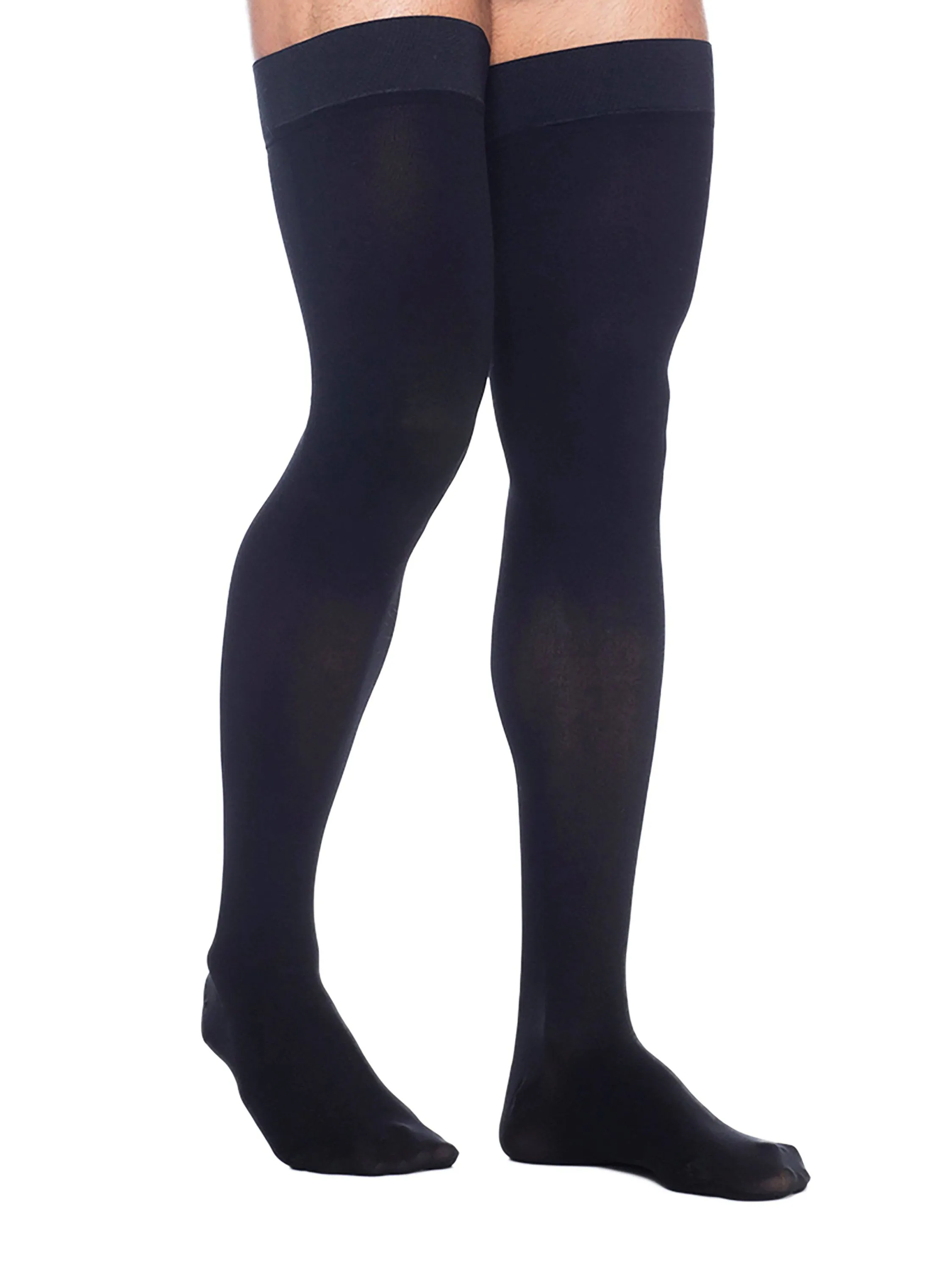 Dynaven Opaque Men's Thigh High  20-30mmHg-Closed Toe