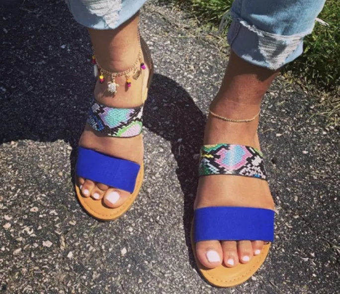 Elegant Summer Pu ladies slippers