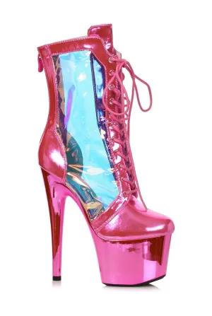 Ellie Shoes 709-TRACY Stiletto Hologram Ankle Bootie