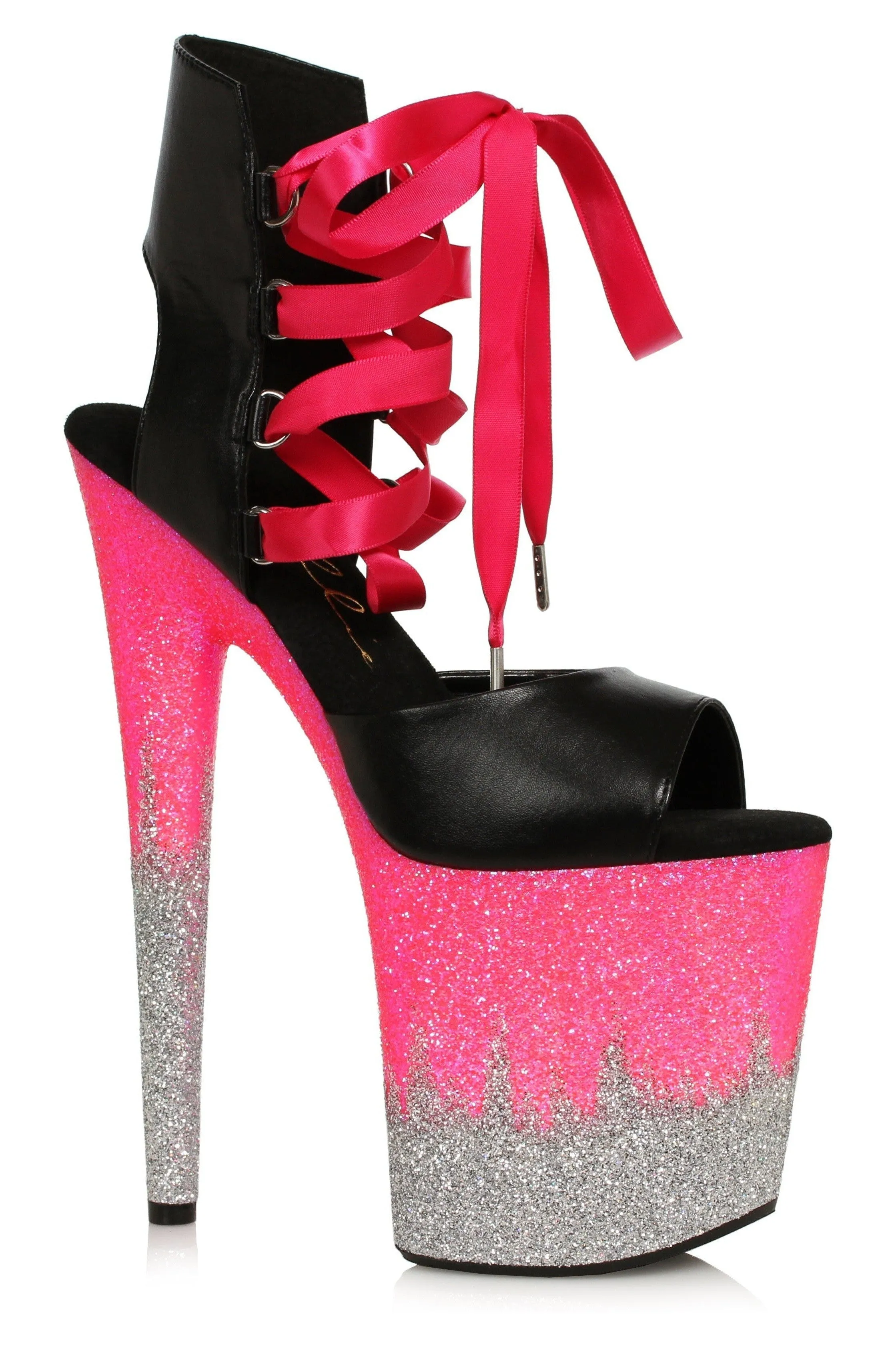 Ellie Shoes 850-BRAXTON Stiletto with Ombre Glitter Platform