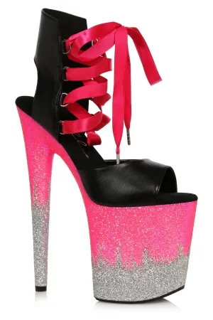 Ellie Shoes 850-BRAXTON Stiletto with Ombre Glitter Platform