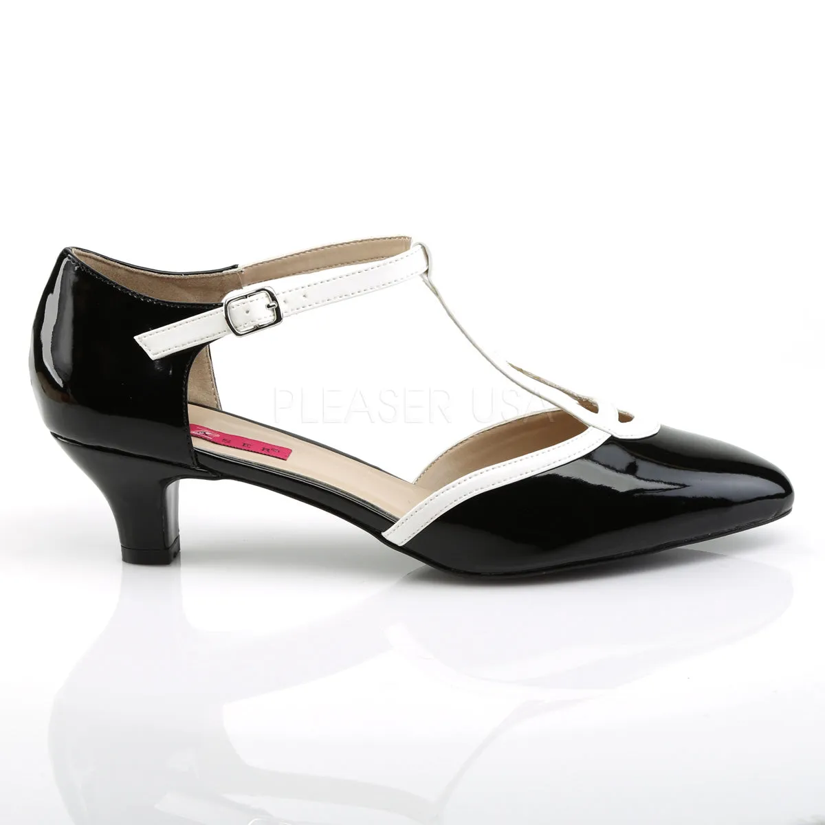 FAB-428  Black-White Patent/White