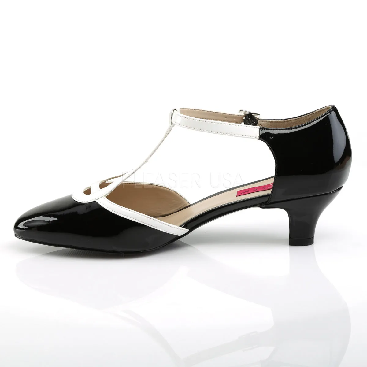FAB-428  Black-White Patent/White