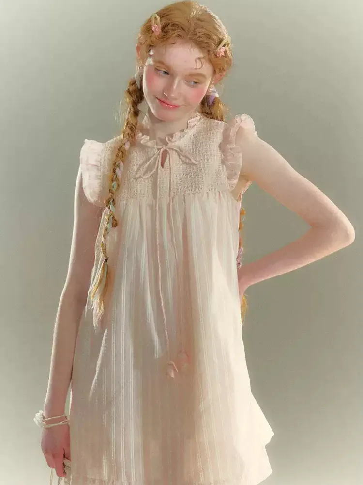 Fairy Lace Smocked Mini Dress