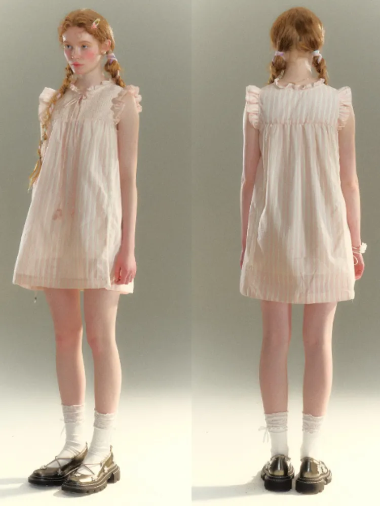 Fairy Lace Smocked Mini Dress