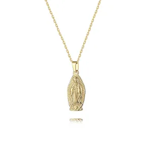 Faith Religious Virgin Mary Gold Virgencita Necklace