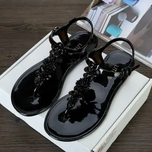 Fancy T-strap Summer Flats