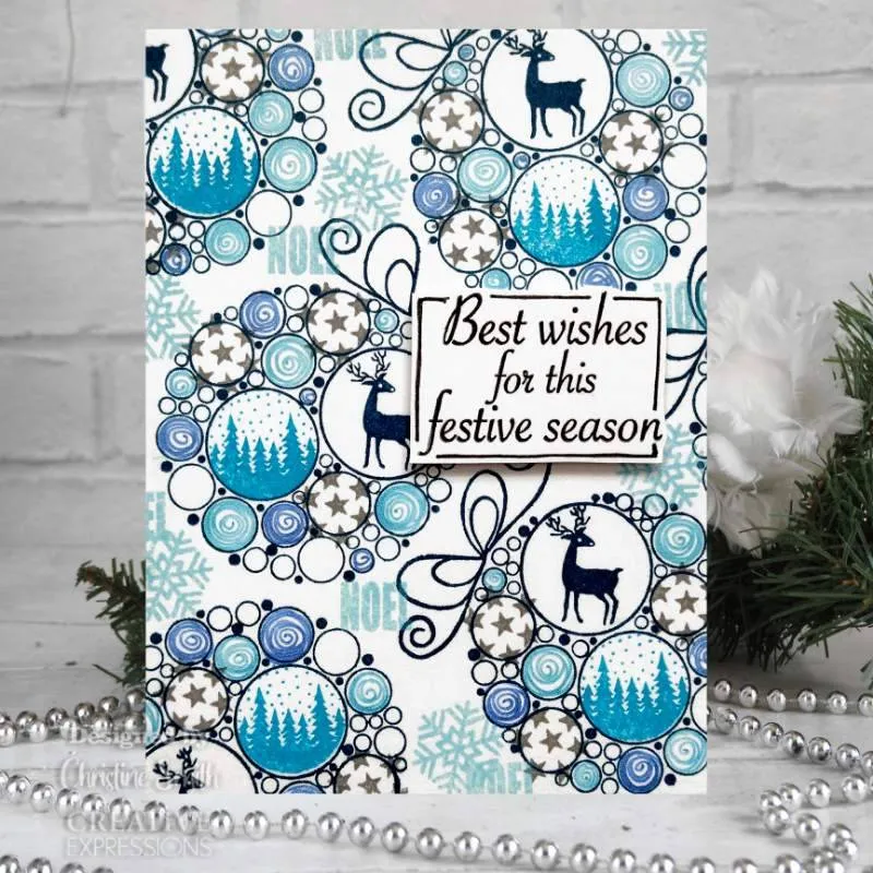 Festive Duo Bubble Stamp by Jane Gill