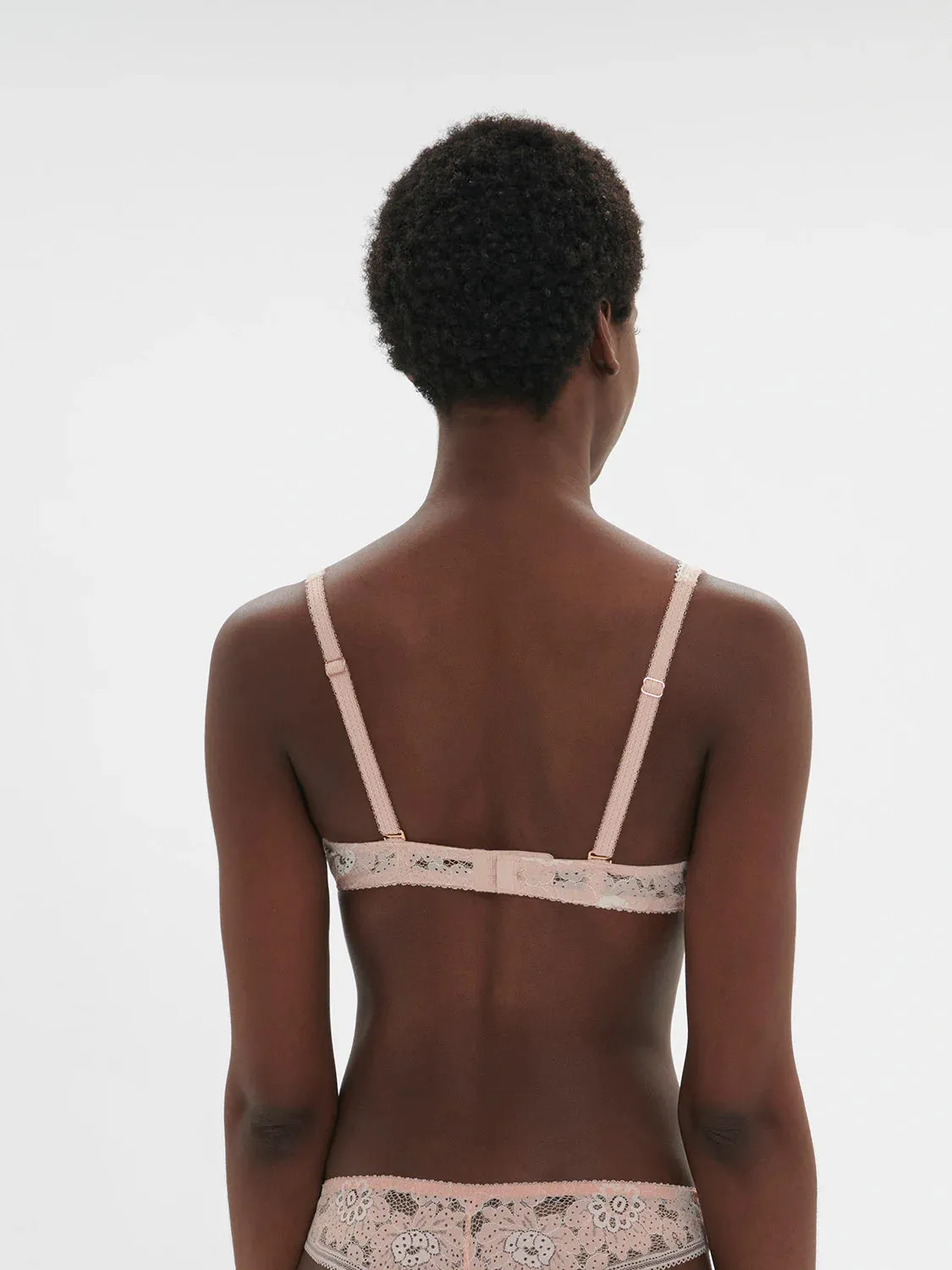 Festive Underwired Triangle Bra In Ballet Pink - Simone Perele
