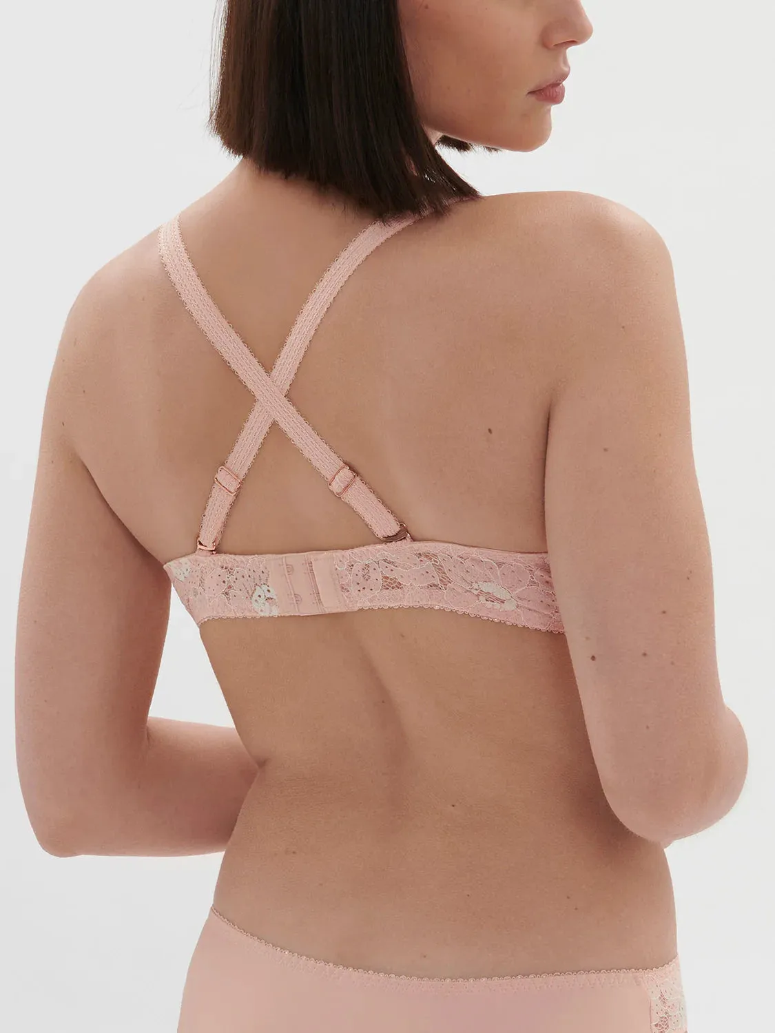 Festive Underwired Triangle Bra In Ballet Pink - Simone Perele