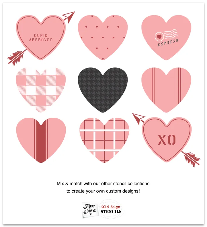 FJ077 Funky Junk's Mini Hearts Pattern