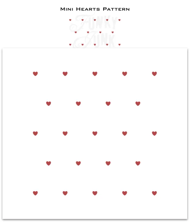 FJ077 Funky Junk's Mini Hearts Pattern