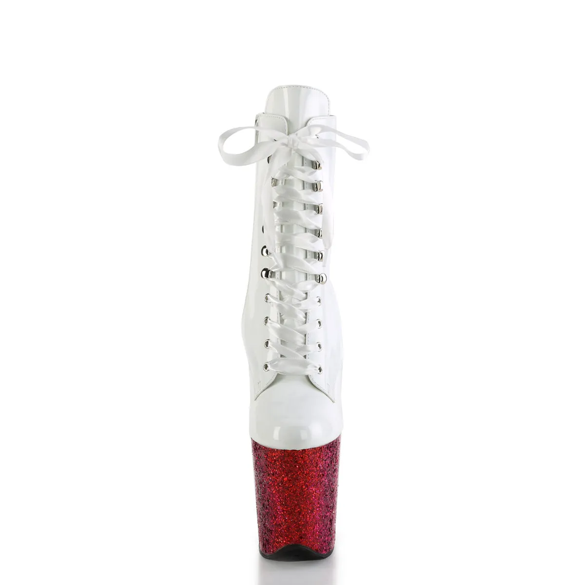FLAMINGO-1020HG  White Holo Patent/Rainbow Glitter