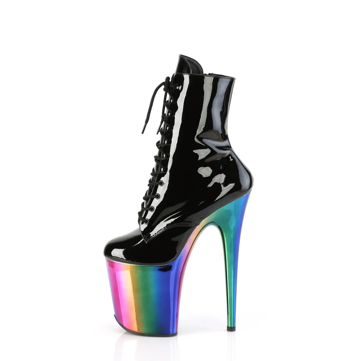 FLAMINGO-1020RC  Black Patent/Rainbow Chrome