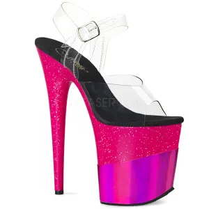 FLAMINGO-808-2HGM  Clear/Fuchsia Glitter-Hologram