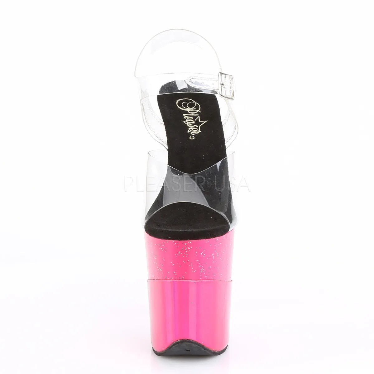 FLAMINGO-808-2HGM  Clear/Fuchsia Glitter-Hologram