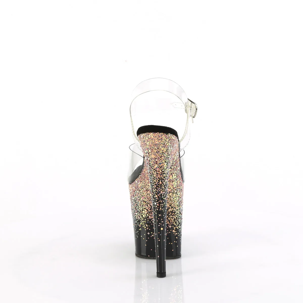 FLAMINGO-808SS  Clear/Black-Dusty Blush Multi Glitter