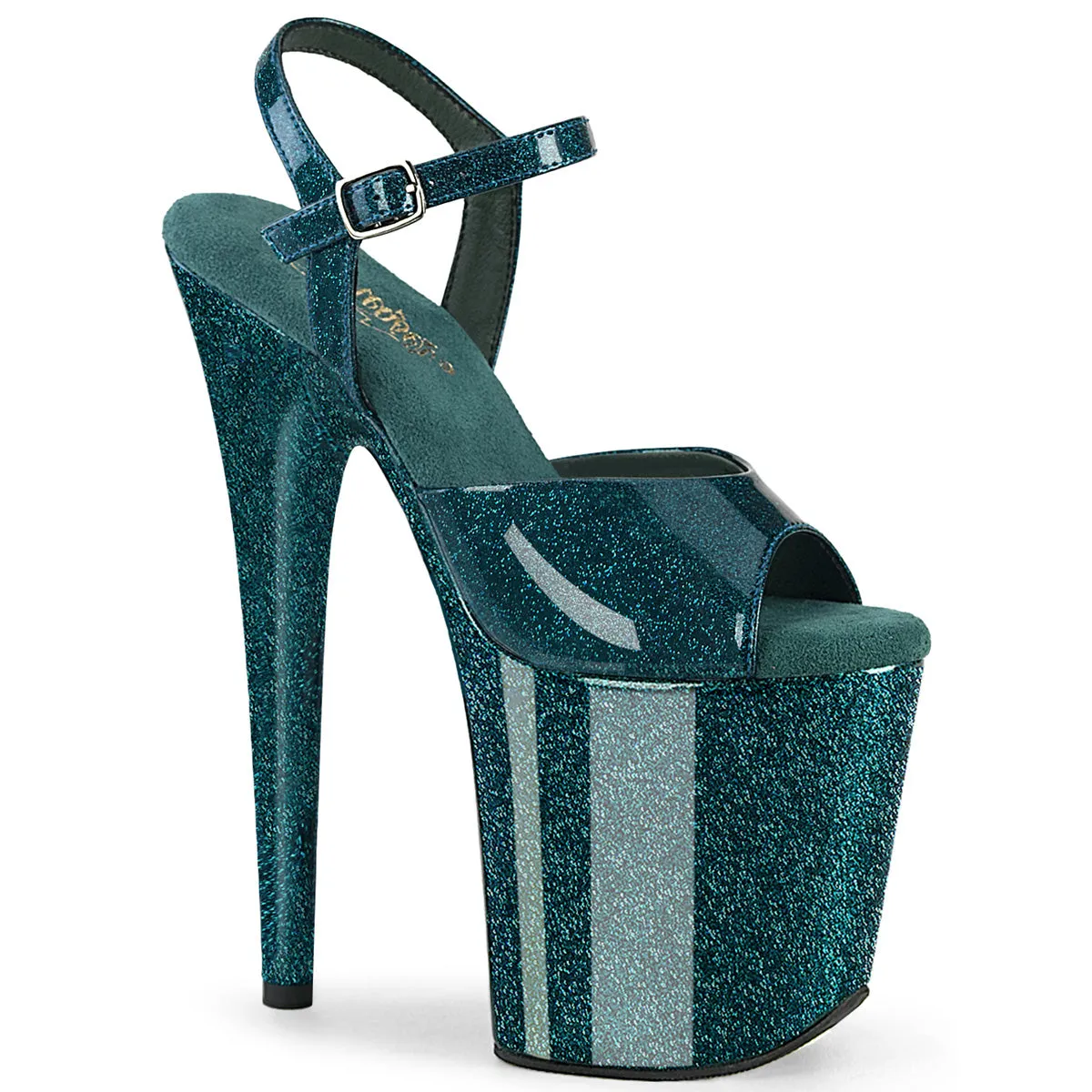 FLAMINGO-809GP  Teal Glitter Patent/M