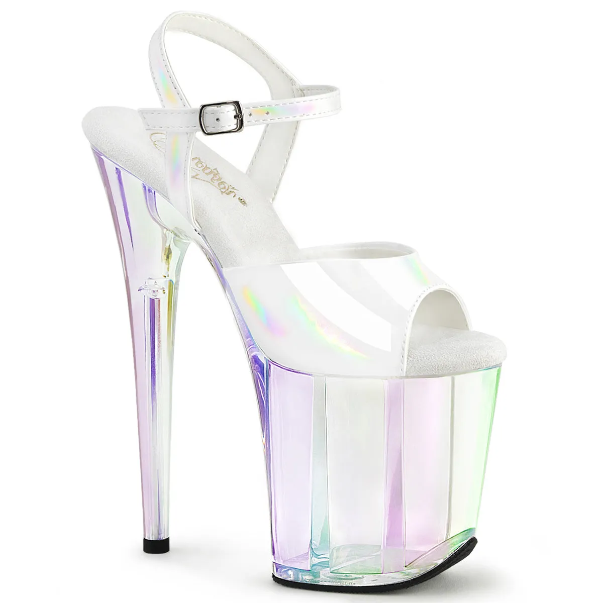 FLAMINGO-809HT  White Holo Patent/Holo Tinted