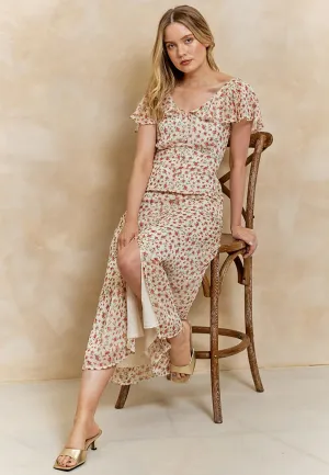 Flutter Sleeve Button Dress