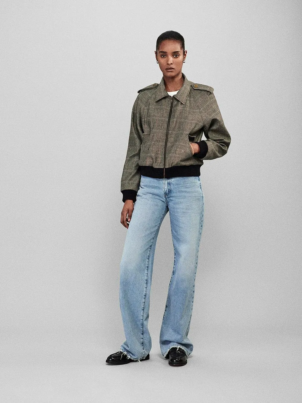 Frame Le Jane Wide Leg Jeans in Ziggy