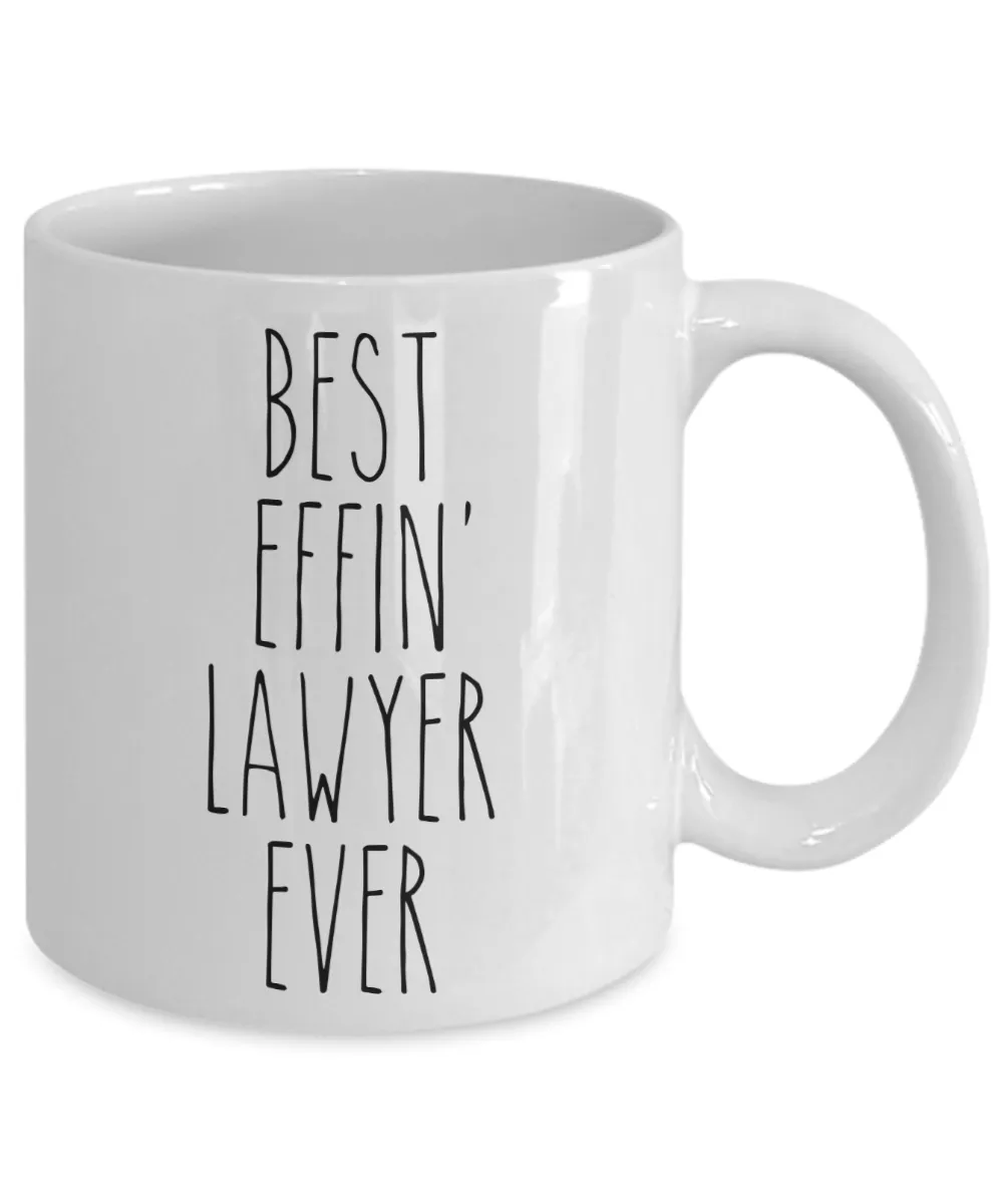 Gift For Lawyer Best Effin' Lawyer Ever Mug Coffee Cup Funny Coworker Gifts