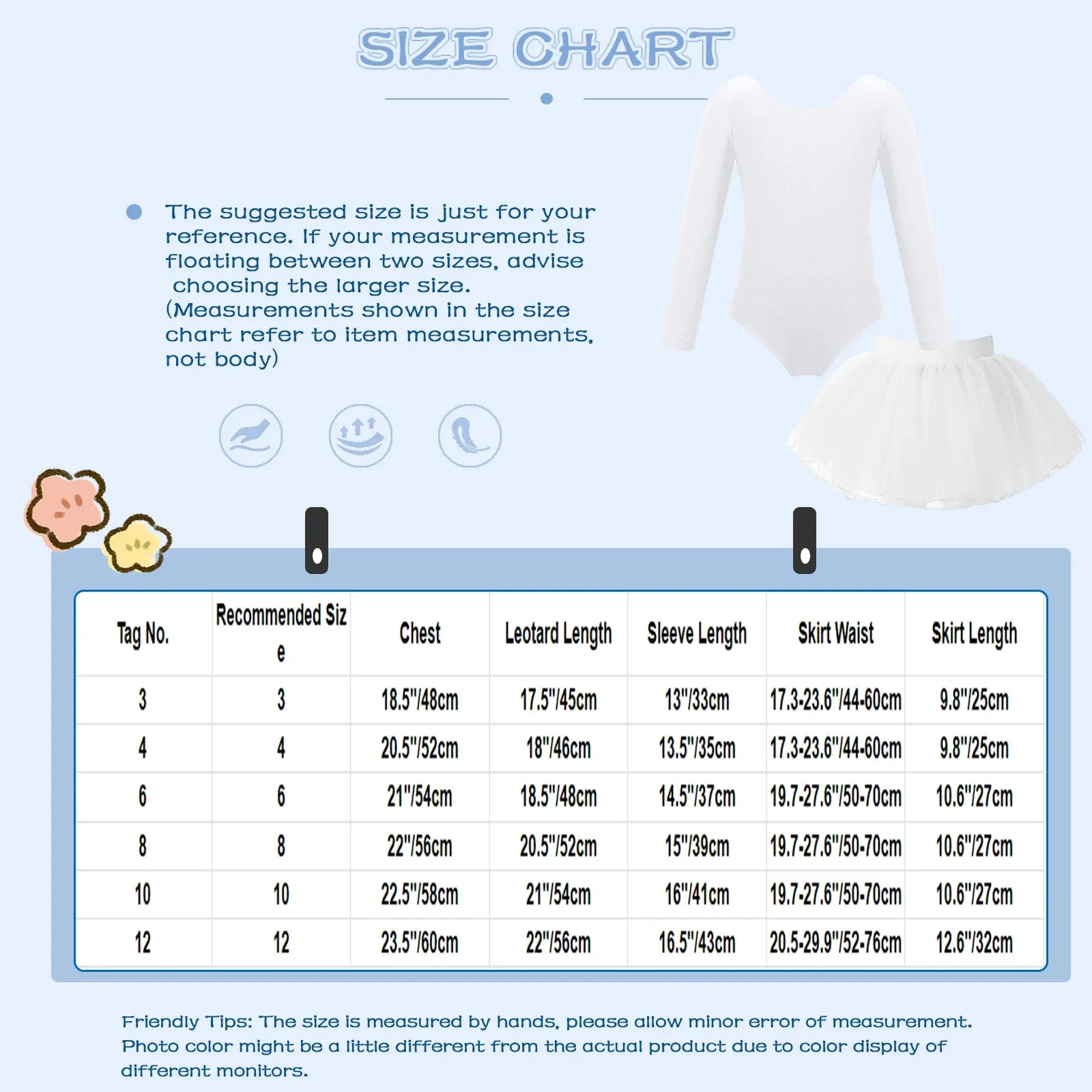 Girls Ballet Dance Leotard with Long Sleeve and Tulle Tutu Skirt: Gymnastics Performance Bodysuit